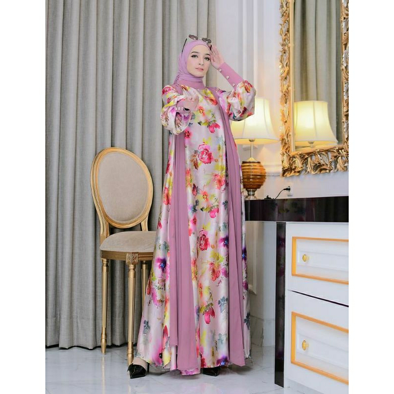 Laura Dress corak bunga By NI. NO. NA