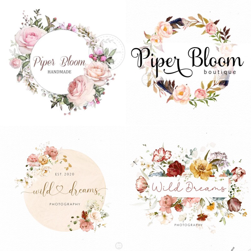 

(DRAN AVI FLOWER) JASA BIKIN DESAIN LOGO OLSHOP BISNIS SIMPLE