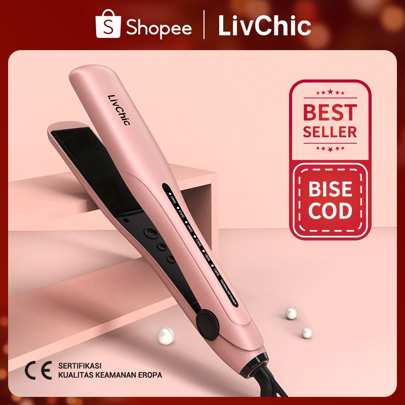 [Barang Lokal] LivChic Catokan Rambut LS304 - 3IN 65 Watts Alat pengeriting rambut Tongkat pelurus rambut Perm