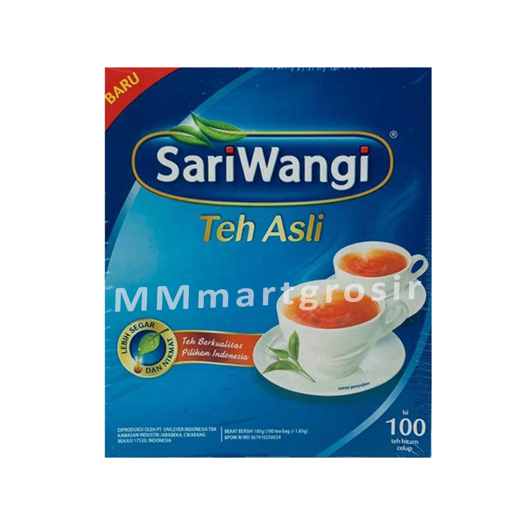 Sariwangi/ Teh / Teh Asli/ 185gr / 100 bean / Teh celup