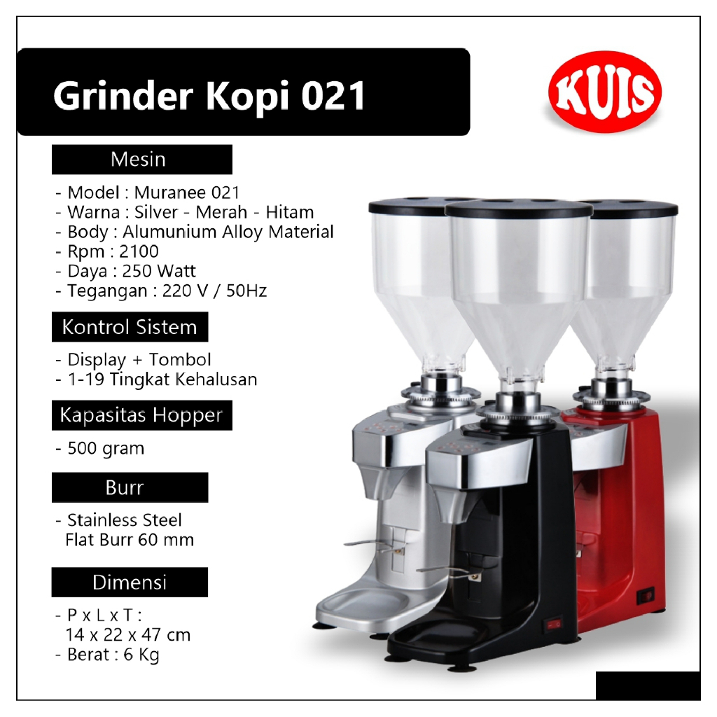 Grinder Coffee Espresso Otomastis tipe LD-021 Muranee grinder Kopi 600N Bergaransi