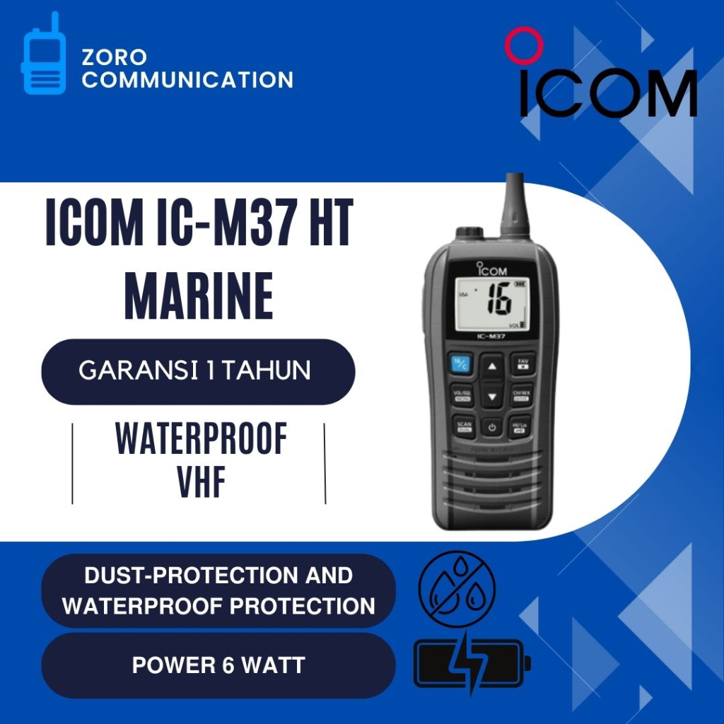 Icom IC-M37 HT Marine VHF Original ICOM M37 ICM37 IC M 37