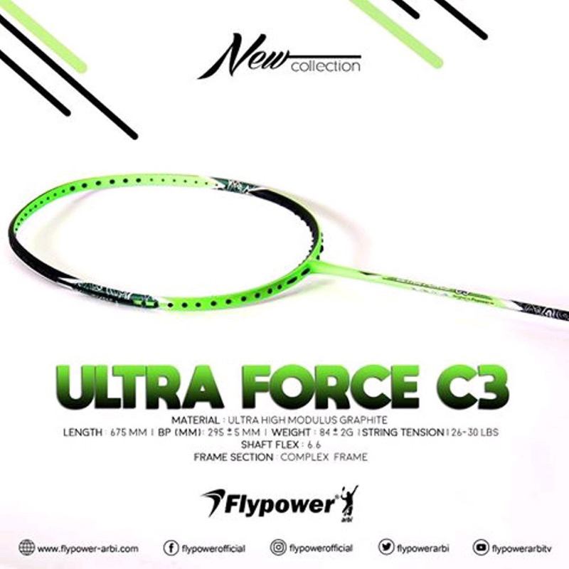 RAKET BADMINTON FLY POWER ULTRA FORCE 3C