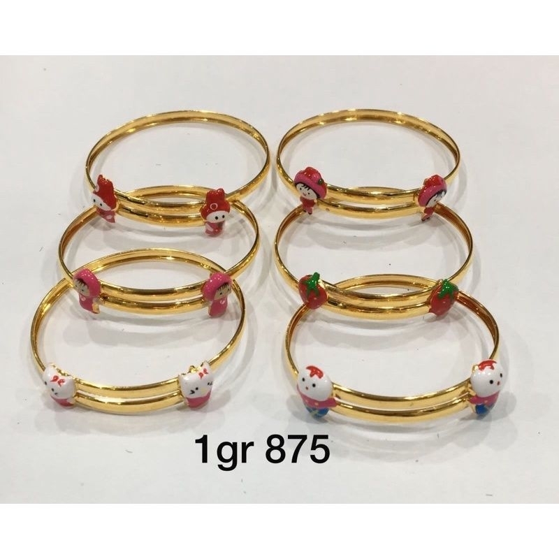 Gelang Anak Hello Kitty Gelang Bayi Elegant Hadiah Anak Emas Asli