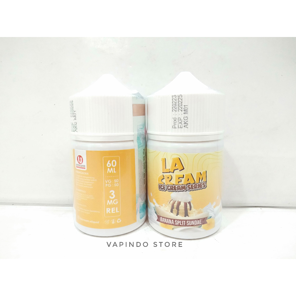 LA CREAM BANANA SPLIT SUNDAE ICE CREAM 60ML 3MG BY LEVICA JUICE