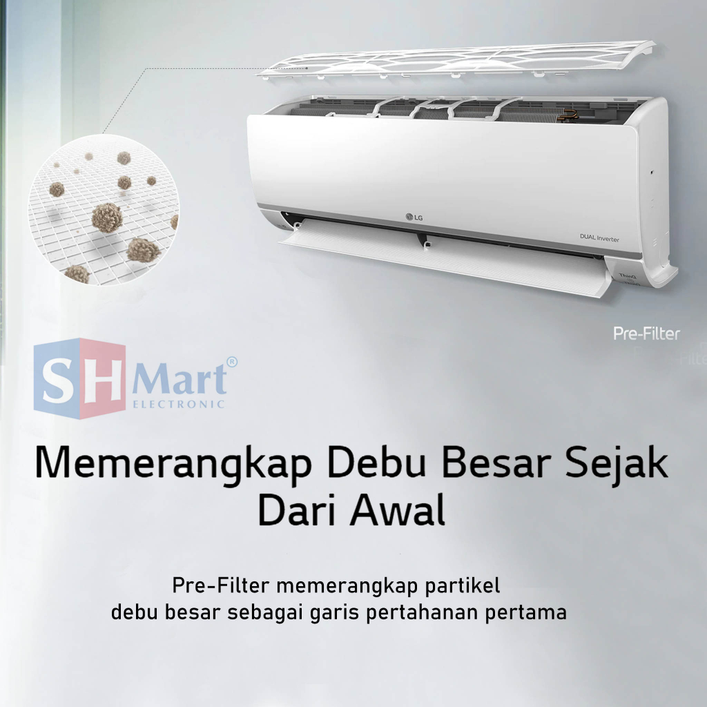 AC 2 PK LG T18EV5 INVENTER HEMAT LISTRIK GARANSI RESMI