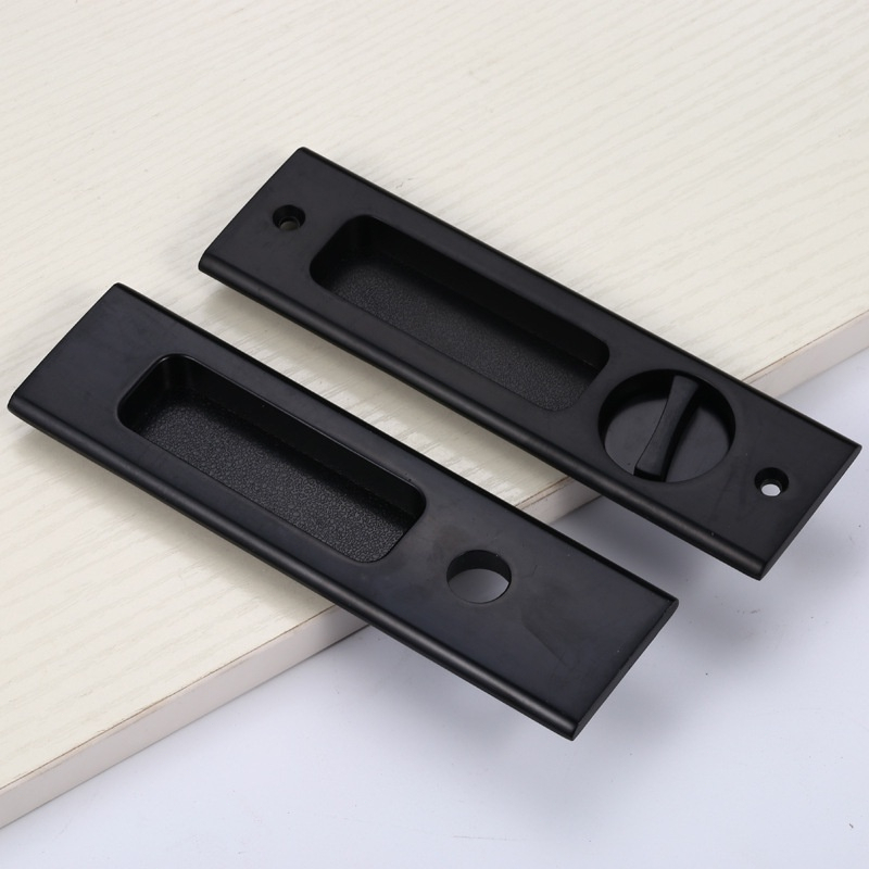 Anti Karat Paduan Seng Handle Kunci Pintu Set Tertanam Tak Terlihat Handle Pintu Geser Sliding