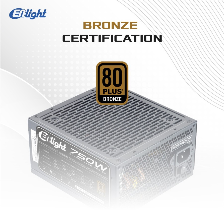 PSU ENLIGHT 750W BLACK SILVER 80+ BRONZE MODULAR | En-750 Master L1