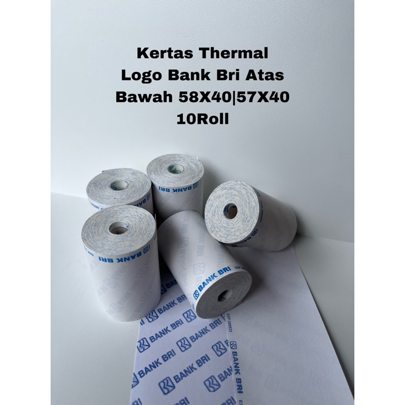 

Kertas Thermal Bank Bri 58X40/57X40 1Pack 10Roll