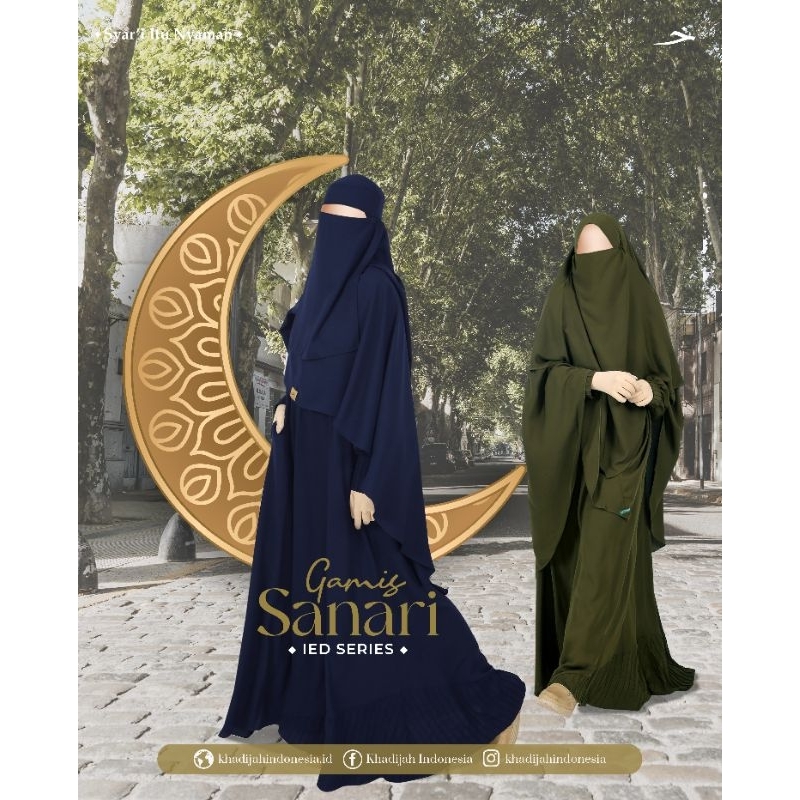 SANARI Gamis Beliya • Pasangan Khimar FK SANARI • Khadijah Indonesia #dhiyasyari #khadijahindonesia