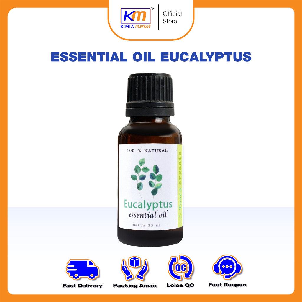 Essential Oil Eucalyptus Tosca Organic Bahan Antivirus 20ml / Pengharum Ruangan / Aroma Diffuser / M