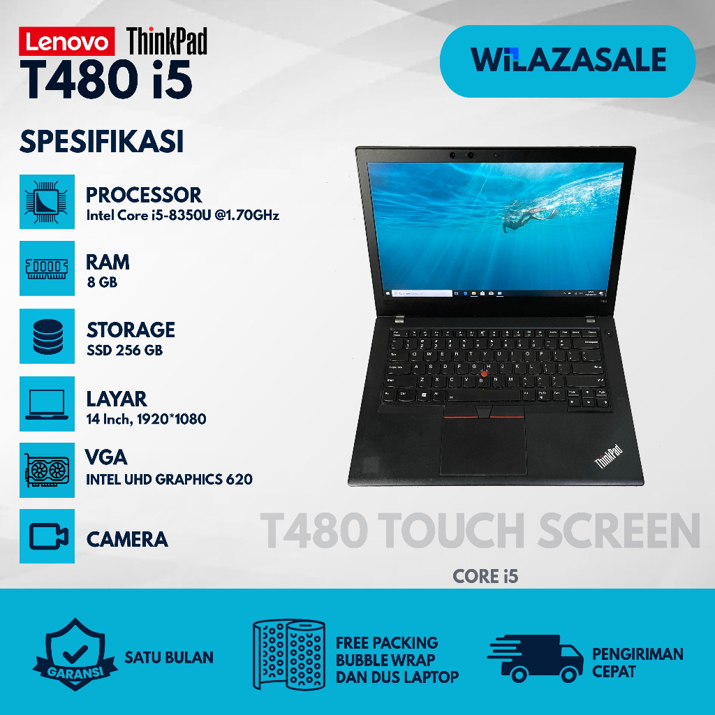 PROMO LAPTOP LENOVO THINKPAD T480S, L380, X280 CORE I5 ATAU CORE I7