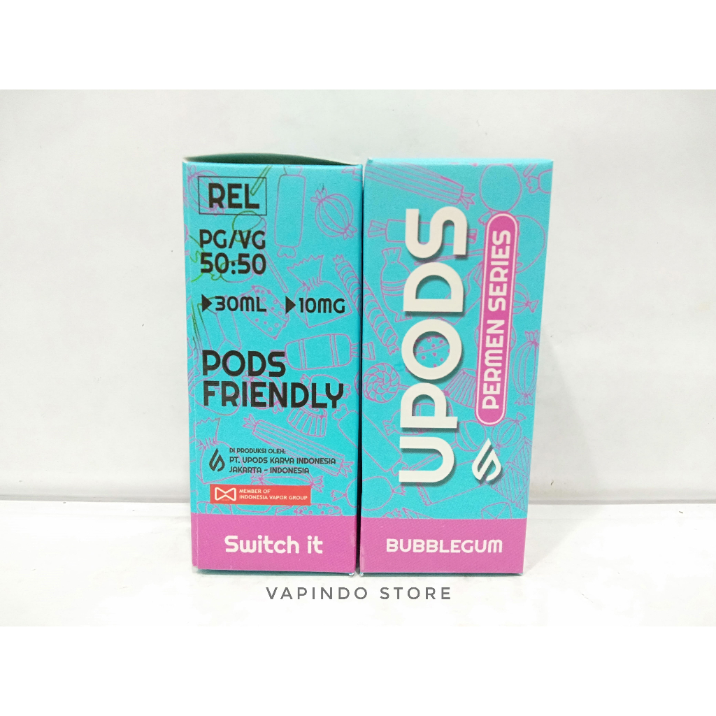 SALT UPODS BUBBLEGUM 30ML 10MG BY UPODS JUICE CARTEL