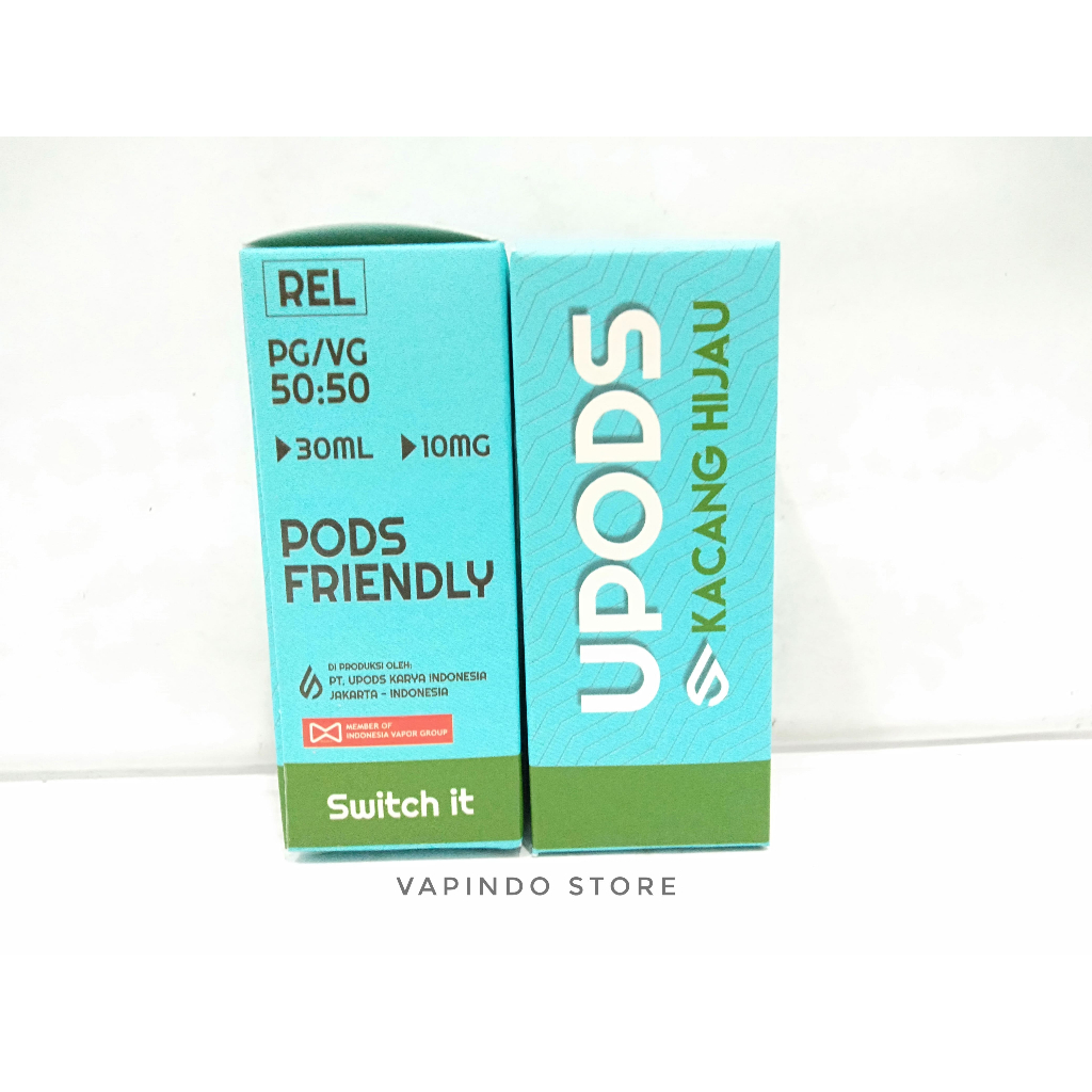 SALT UPODS KACANG HIJAU 30ML NIC 10MG SALTNIC E IQUID VAPE VAPOR