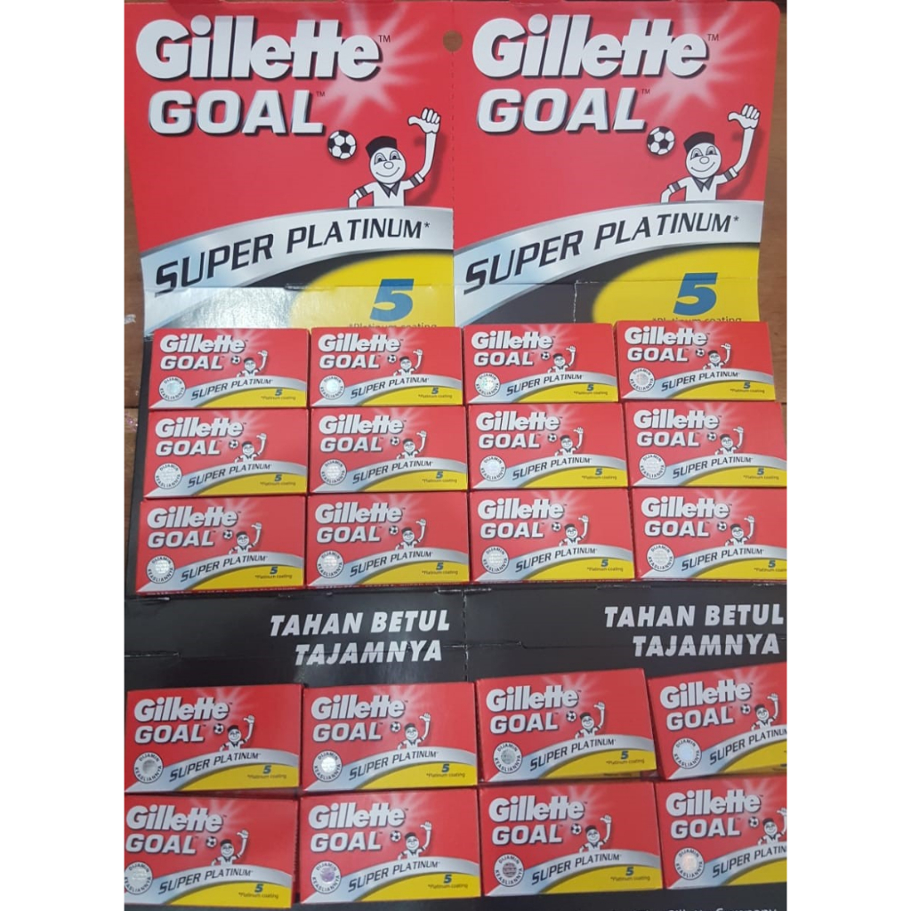 Gillette goal merah Super Platinum isi 5 (Jamin Original)