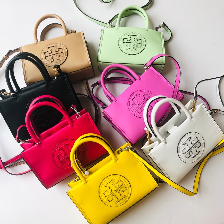 Tory Burch 0078 Ella New Tote Bag TB New Mini Ella Tote Leather Material