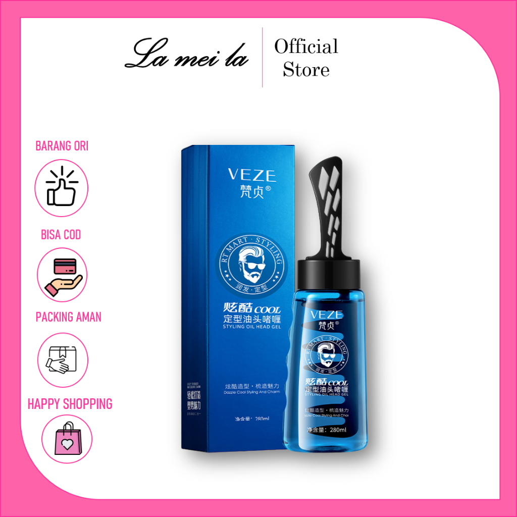 LM-FZ95119 Veze Minyak Rambut Pria Styling Oil Head Gel 280ml