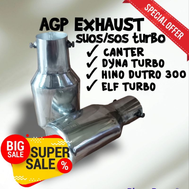 knalpot suos jet bus truk turbo model baut canter,dutro,elf,dyna
