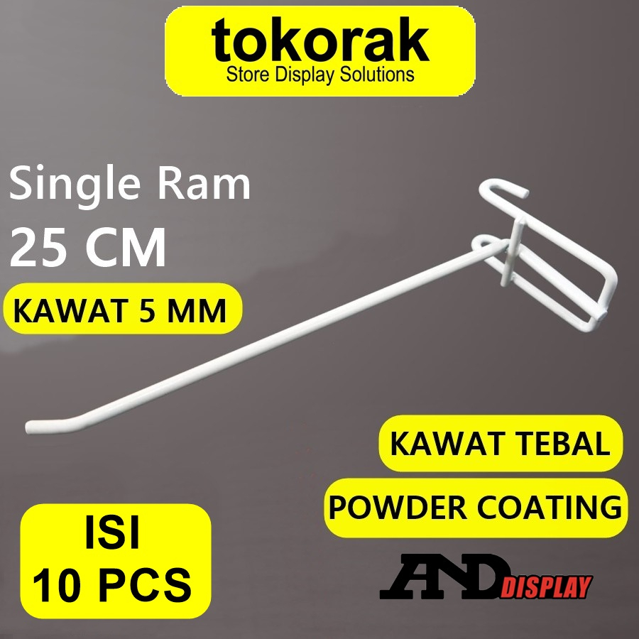 SINGLE RAM 25CM PUTIH /10 PCS TEBAL