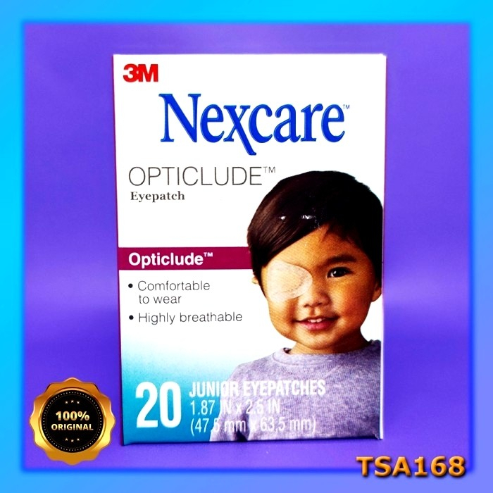 3M Nexcare Opticlude Eyepatch Junior 20 Plester Mata Anak Made in Canada