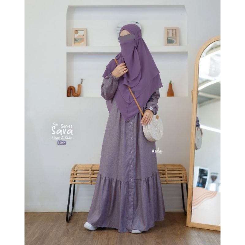 Azda Sava Dress Gamis Katun Madina