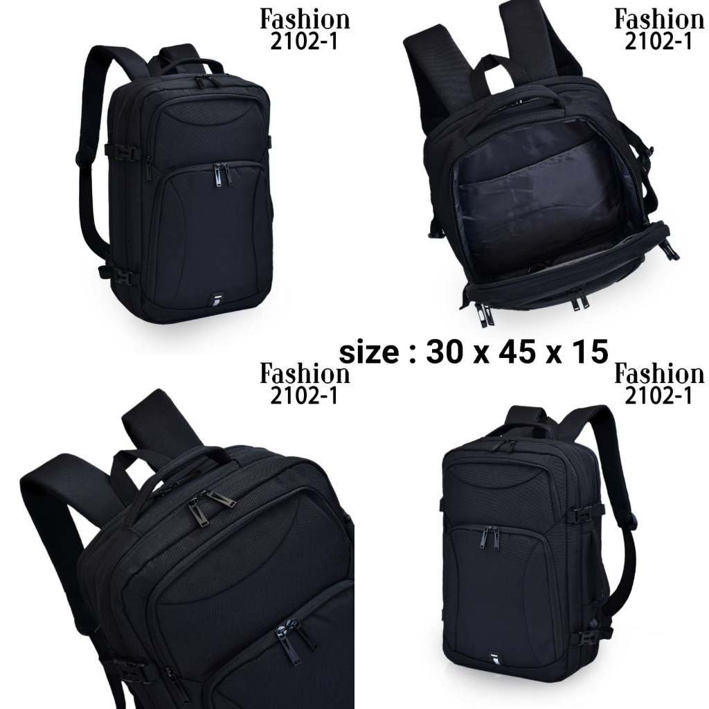 Tas Ransel Pria 2102-A (Bahan 1) Kanvas ( Waterproof Rough silk fabric )