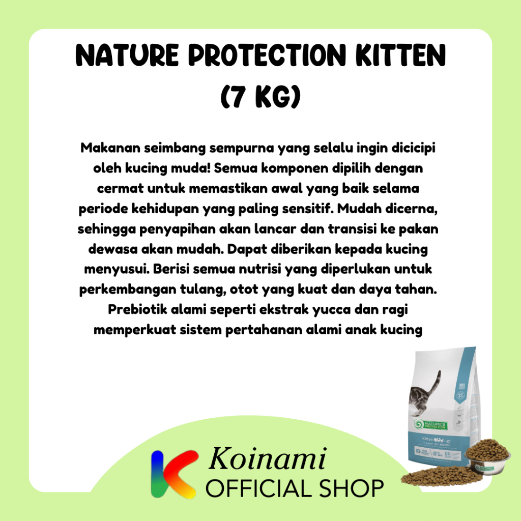 NATURE'S PROTECTION KITTEN 7kg/ CAT FOOD NATURE PROTECTION