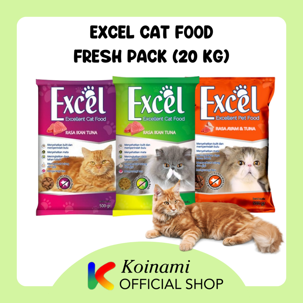 Excel Makanan Kucing Freshpack 20kg / Excel Tuna / Excel Ayam Tuna / Excel Cat Food / GOSEND