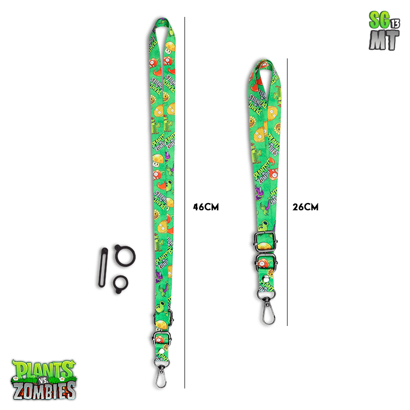 Lanyard ID Card Holder Name Tag HP Lanyard Full Printing FREE 3 Pcs Oring Plant Vs. Zombie Games Series