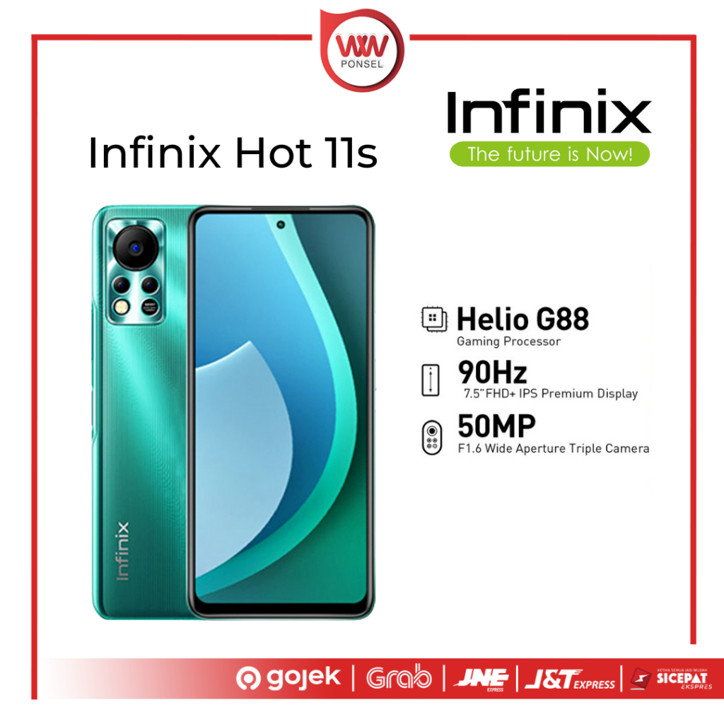 Hp Infinix Hot 11s NFC X6812B RAM 4GB Internal 64GB Garansi resmi