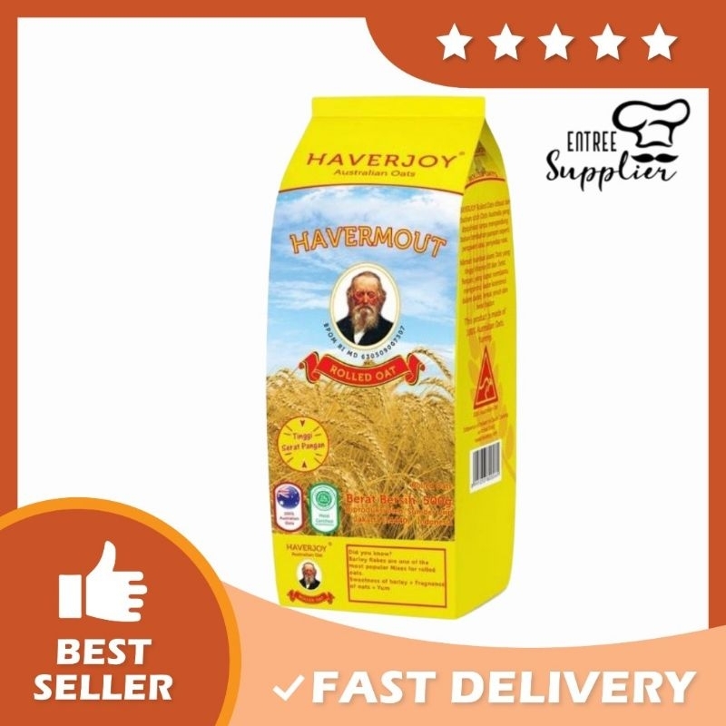 

HAVERJOY HAVERMOUT ROLLED OATS AUSTRALIAN OATS 500gr - KEMASAN KUNING