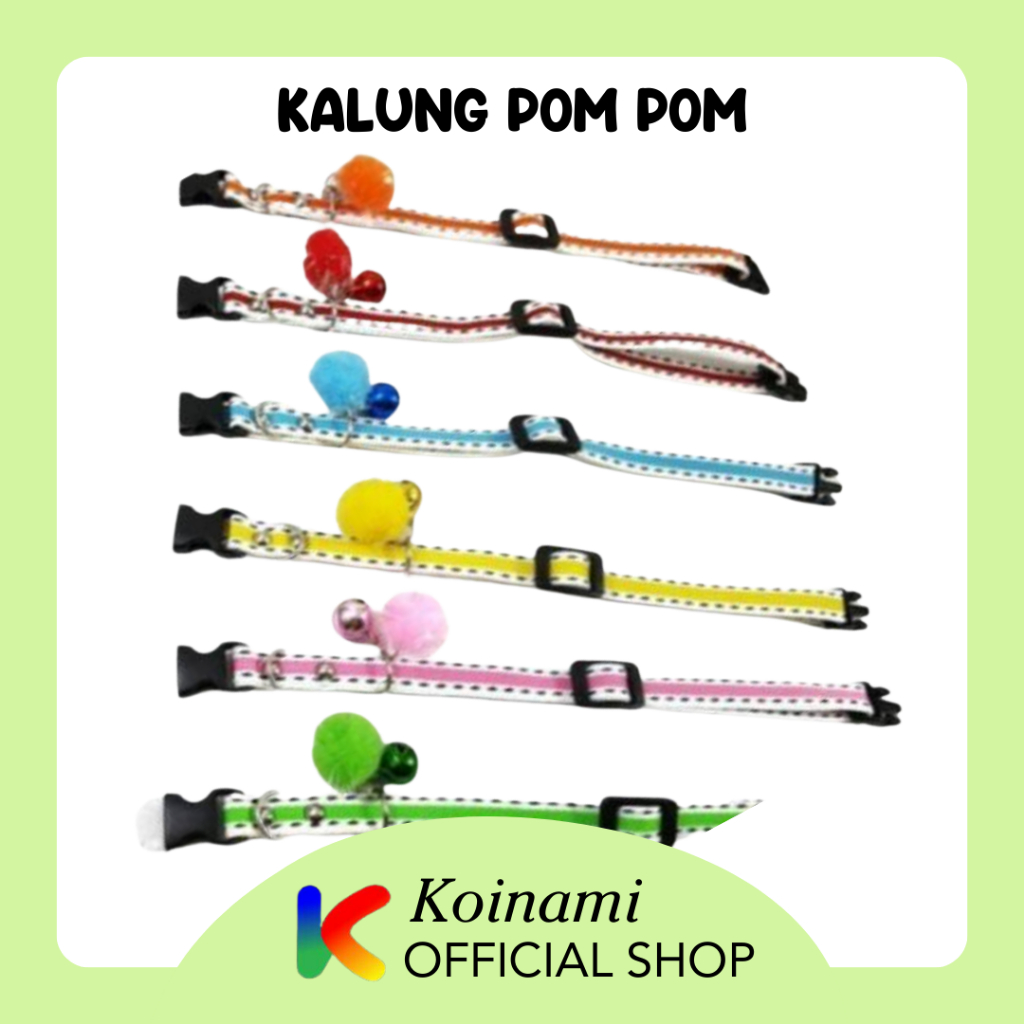 KALUNG POM POM / collar kucing anjing / acc hewan / cat &amp; dog / edoth