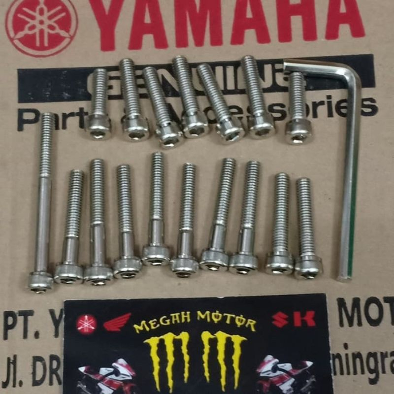 ORI Baut kalter RX-King Cobra - RX-King new, RX-K RX-S RXspesial L Chrome Crom set kiri kanan