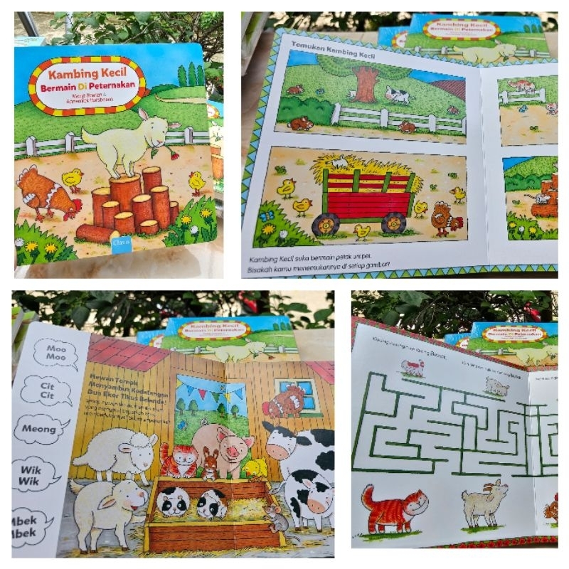Kambing Kecil Bermain di Peternakan - buku anak Clavis
