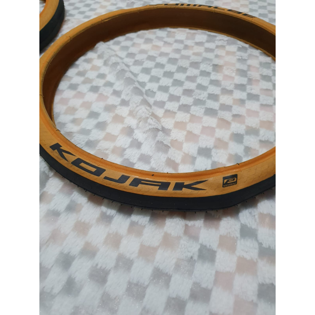 Ban Luar Kojak Schwalbe 349 16 x 1 1/4 Tanwall Hitam Kuning Hitam Gold Hitam Coklat Kevlar Foldable