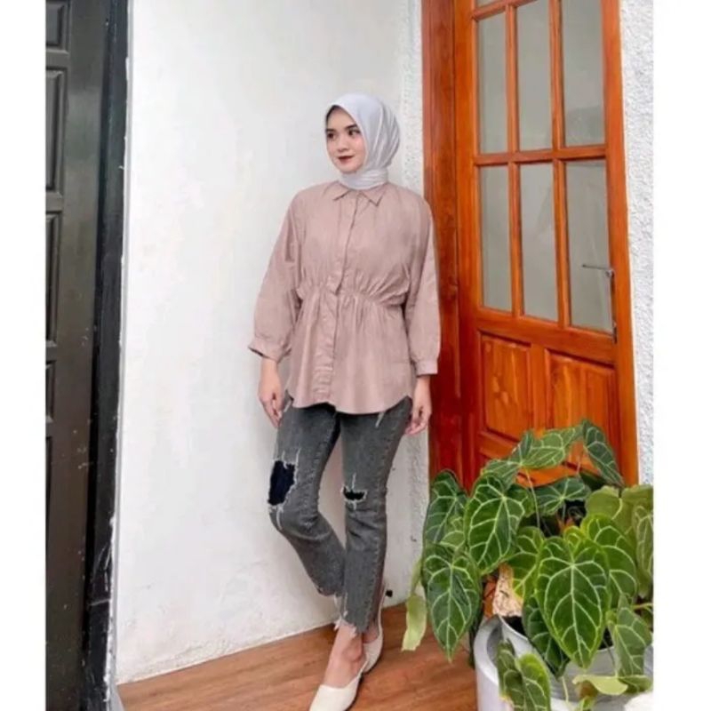 Alya Shirt Kemeja Wanita Oversize / Kemeja Wanita