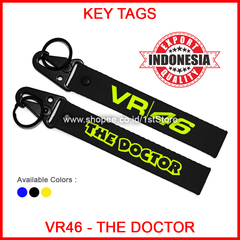 GANTUNGAN KUNCI VR46 THE DOCTOR PREMIUM KEYCHAIN MOTOR MOBIL LOGO VR 46 VALENTINO ROSSI BEST HIGH QU