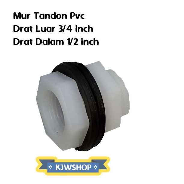 Watermur Mur Tandon Pembuangan Air Tandon 3/4" x 1/2" PVC Watermoor Watermor Water Moor Tampung Air 
