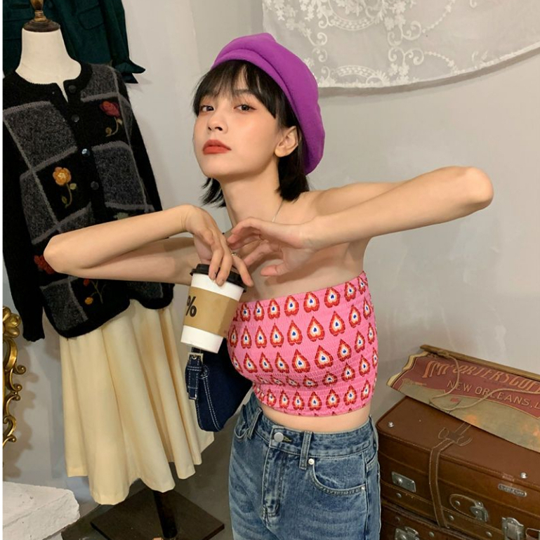 Jennie Style Tube Top Sexy Sleeves Top