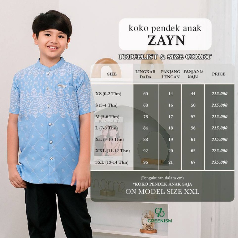 Greenism Sarimbit Motif Zayna &amp; Zayn (Black) Quality Premium Syari'i -  Family Set Sarimbit Greenism