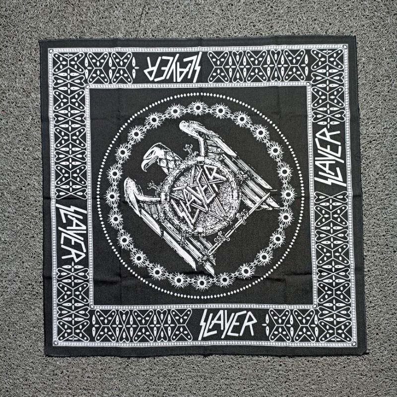 Bandana Music Band Slayer X Garasi Rebel Distro Sapu Tangan Metal Rock Punk Iddm