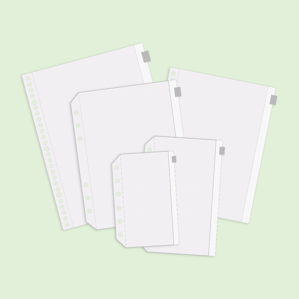 Zipper Lock Buku Binder A5 A6 A7 B5 A4  PVC Storage Bag Transparent loose leaf Bag Bening
