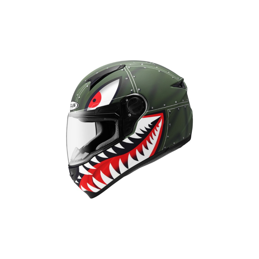 HELM ZEUS ZS-811 F.GREEN / AL38 SILVER HELM FULLFACE SNI ORI