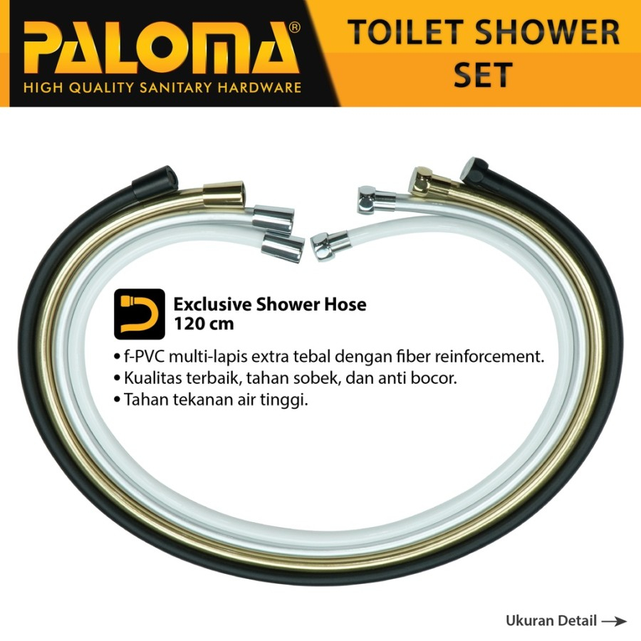 Paloma Toilet Shower Jet Washer Bidet Cebok Kloset Closet WC TSP 3103 Matt Black Hitam