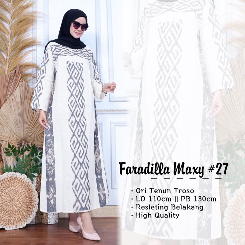 SHABIRAH FASHION BATIK TERMURAH - CENTINI (GAMIS TENUN TROSO JUMBO / GAMIS WANITA BATIK MODERN)A