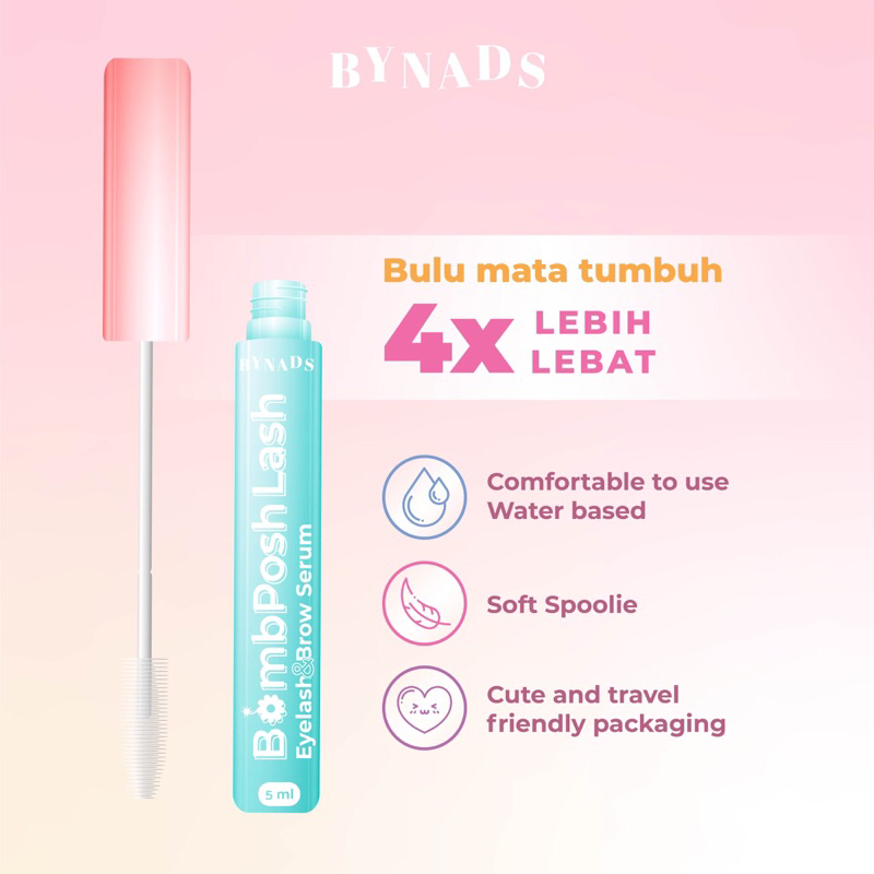 SERUM BULU MATA DAN ALIS 2IN1 BOMBPOSH LASH AND BROW SERUM BYNADS EYELASH AND EYEBROW BY BYNADS EYE LASH BROW SERUM PENEBAL PENUMBUH BULU MATA DAN ALIS BYNADS