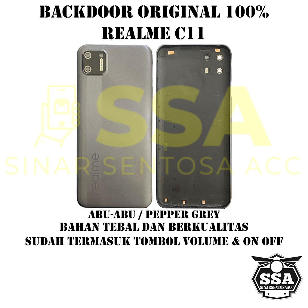 Backdoor Original 100% Realme C11 Tutup Baterai Tutup Belakang Backcover Back cover Real Me C 11 RealmeC11