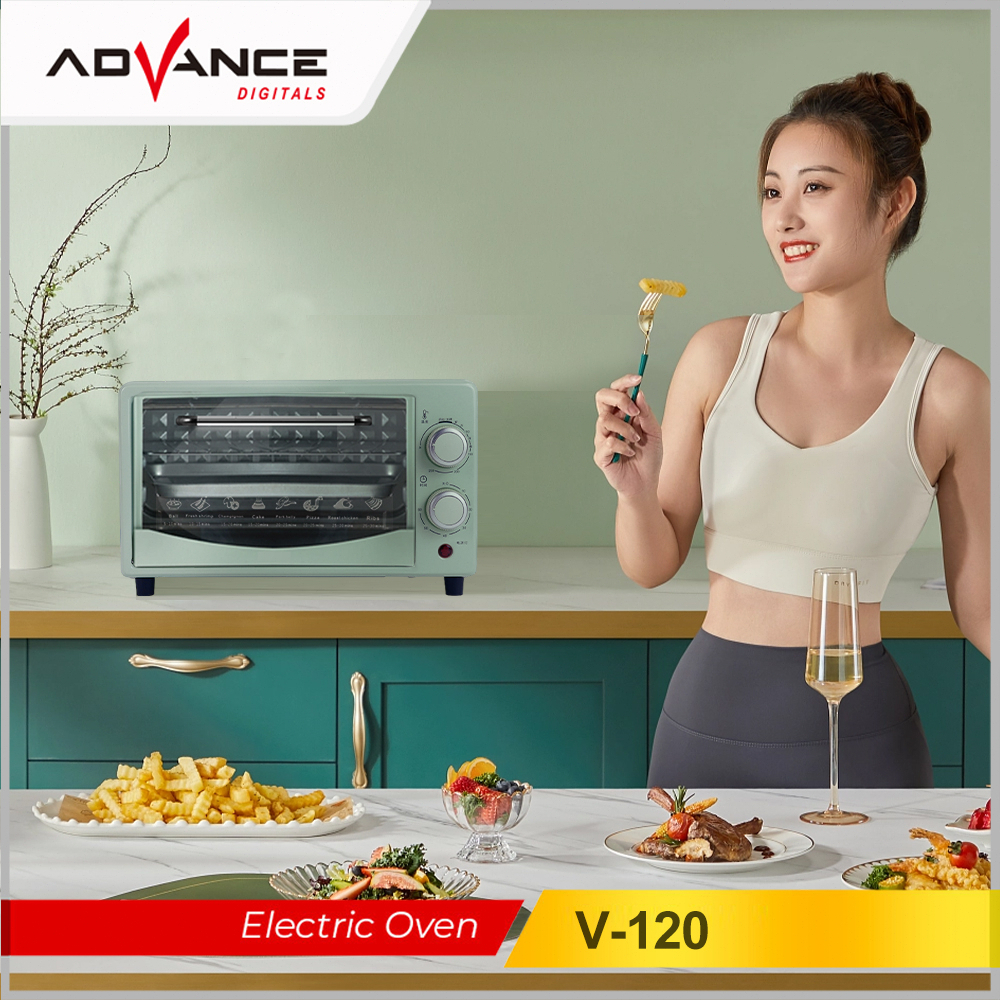 【Garansi 1 Tahun】Advance Voter Oven Listrik 12L-400 Low Watt Electric Oven Multi-Fungsi Kue Kontrol Suhu Waktu Roti