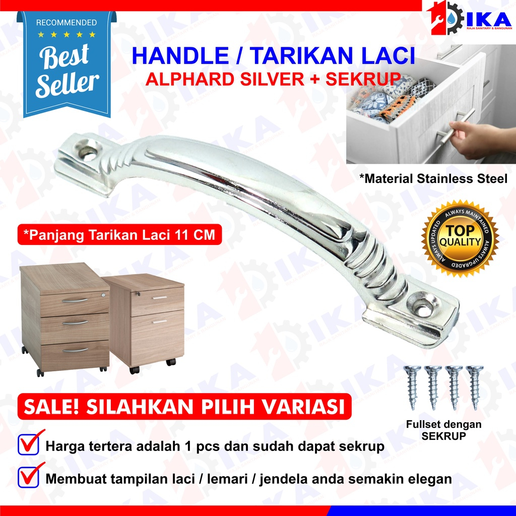(BISA COD) Handle Stainless Stell Suling Dan Kotak Dop Tarikan Laci Lemari Jendela Rumah Berkualitas SUDAH DAPAT SKRUP