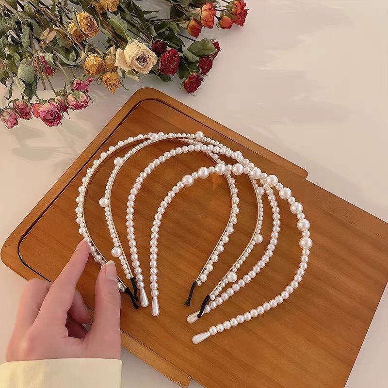 (Hello Girl)B61 Bando Mutiara Korea/Korean Pearl Head Band Import